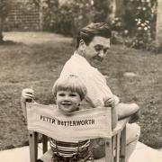 Tyler Butterworth as a young boy with his father, Carry On star Peter Butterworth