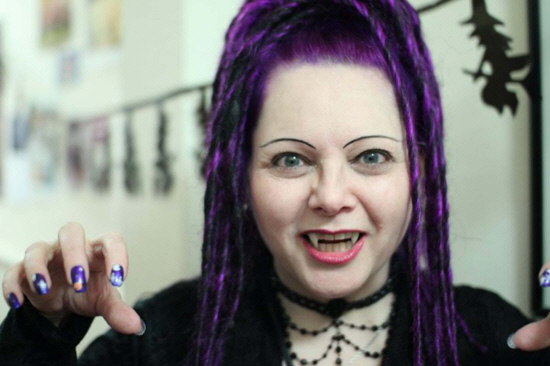 Purple passion: Elaine Horton, owner of Gothic clothing store Pandemonium in Whitby - 2201633