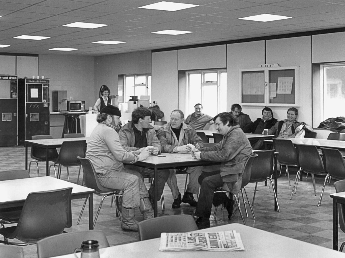 1980s: Workers in the canteen