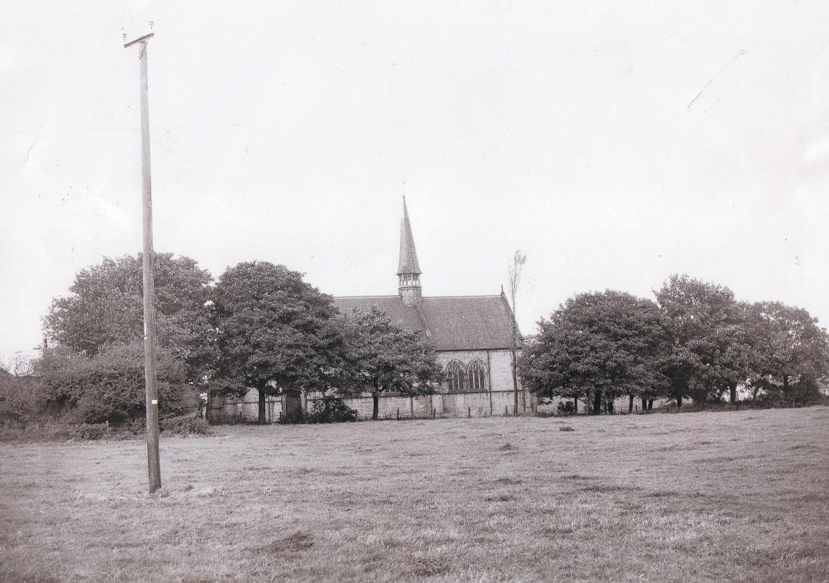 St John’s Church, Meadowfield, in this mid- 1960s view,
was built in 1875