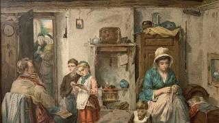 The School Board in the Cottage by Thomas Faed