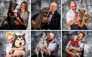Go North East bus drivers posing with their dogs for National Pet Day Credit: GO NORTH EAST