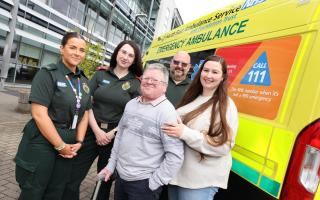 Man reunites with the ambulance crew that saved his life after 10-day coma