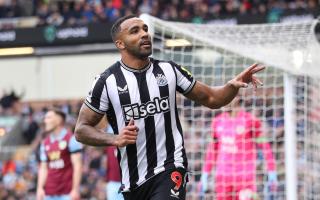 Callum Wilson celebrates after scoring Newcastle United's opening goal in their 4-1 win at Burnley