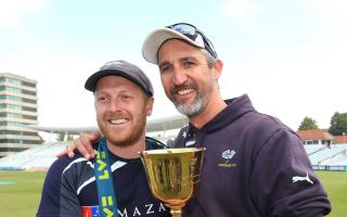 TITLE WINNERS: Yorkshire captain Andrew Gale (left) and head coach Jason Gillespie. Picture: MIKE EGERTON/PA
