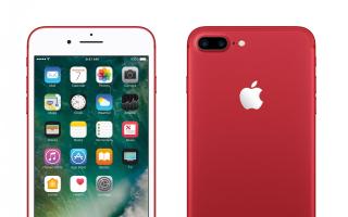REVEALED: Apple's limited edition red iPhone 7 which as been produced in partnership with Aids charity (PRODUCT)RED, with proceeds from each device sale going towards programs run by the charity.