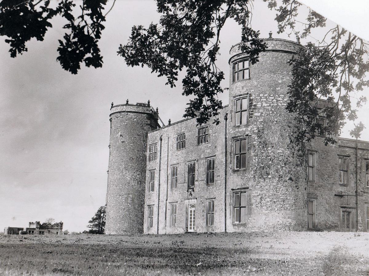 TWO TOWERS: Walworth Castle in October 1955 – after the war, the castle was bought by Durham County Council and it became a girls’ boarding school. In 1981, it was sold and became a hotel