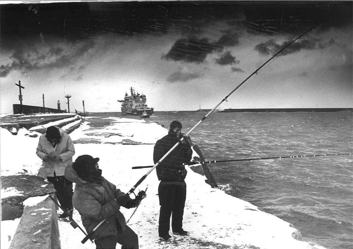 These anglers didn't let the big freeze stop them in  January1987