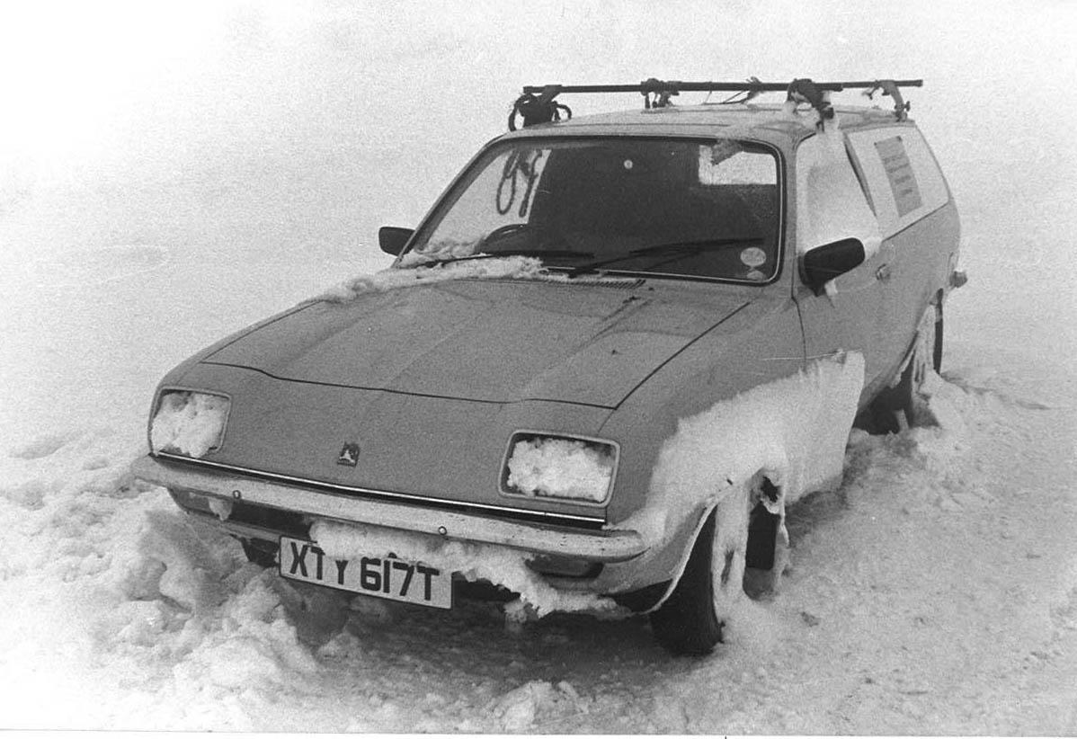 A rear wheel drive Vauxhall van wasn't the ideal transport if you were driving in Weardale in March 1980