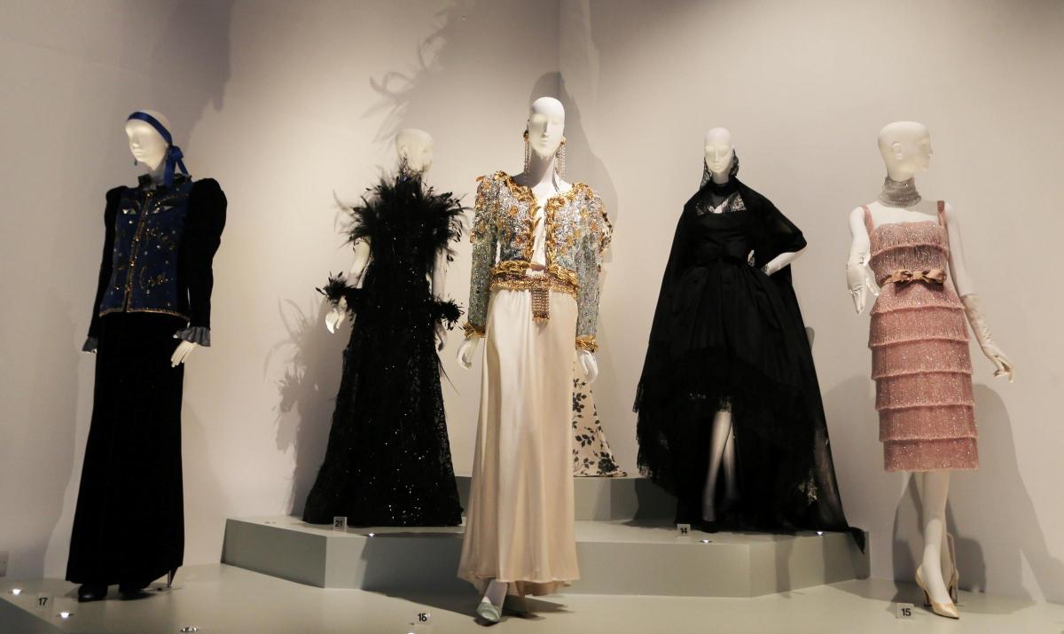 One of the displays for the Yves Saint Laurent exhibition at Bowes Museum, Barnard Castle