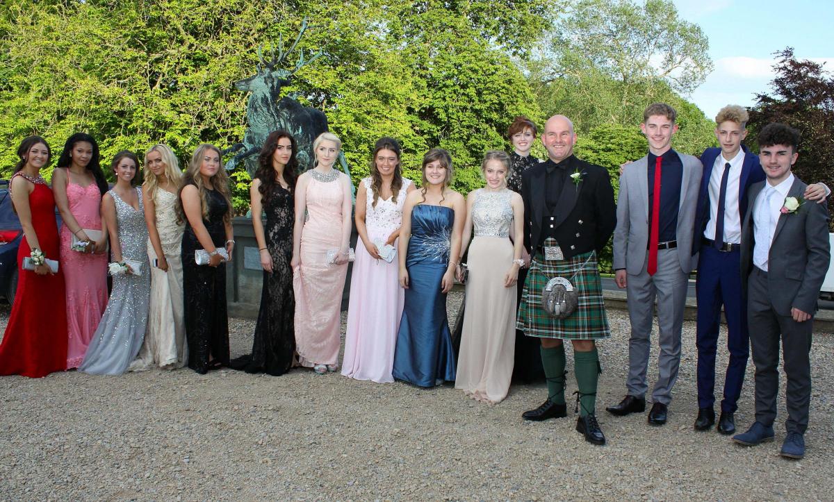 Head of Yr 11 Mr Marc Scott in his kilt with students