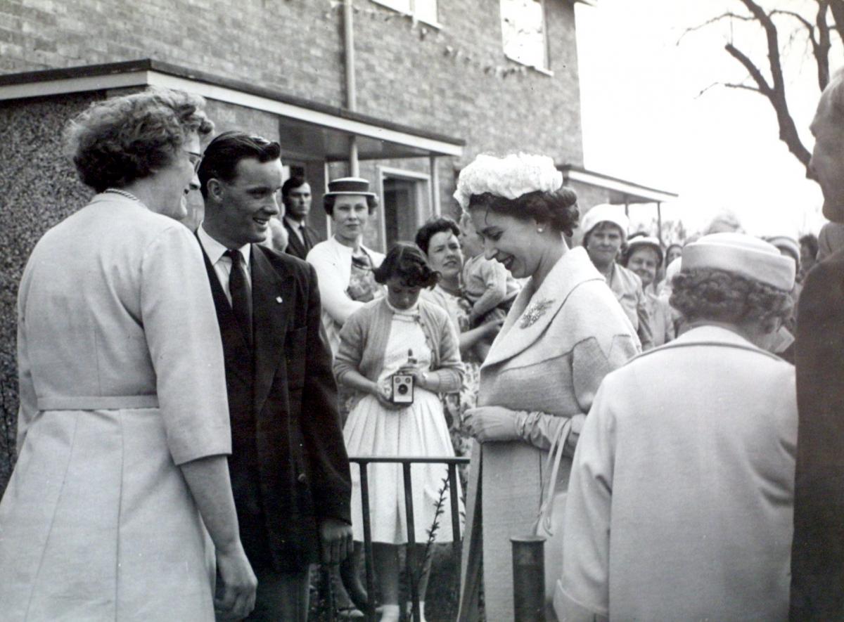 John Northbilly and Lucy Llewellyn greet the Queen at their Newton Aycliffe home