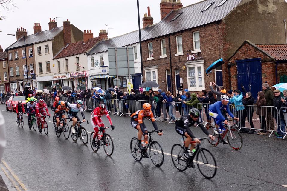 Tour de Yorkshire cyclists in Northallerton by Northern Echo Camera Club member Linda Radin