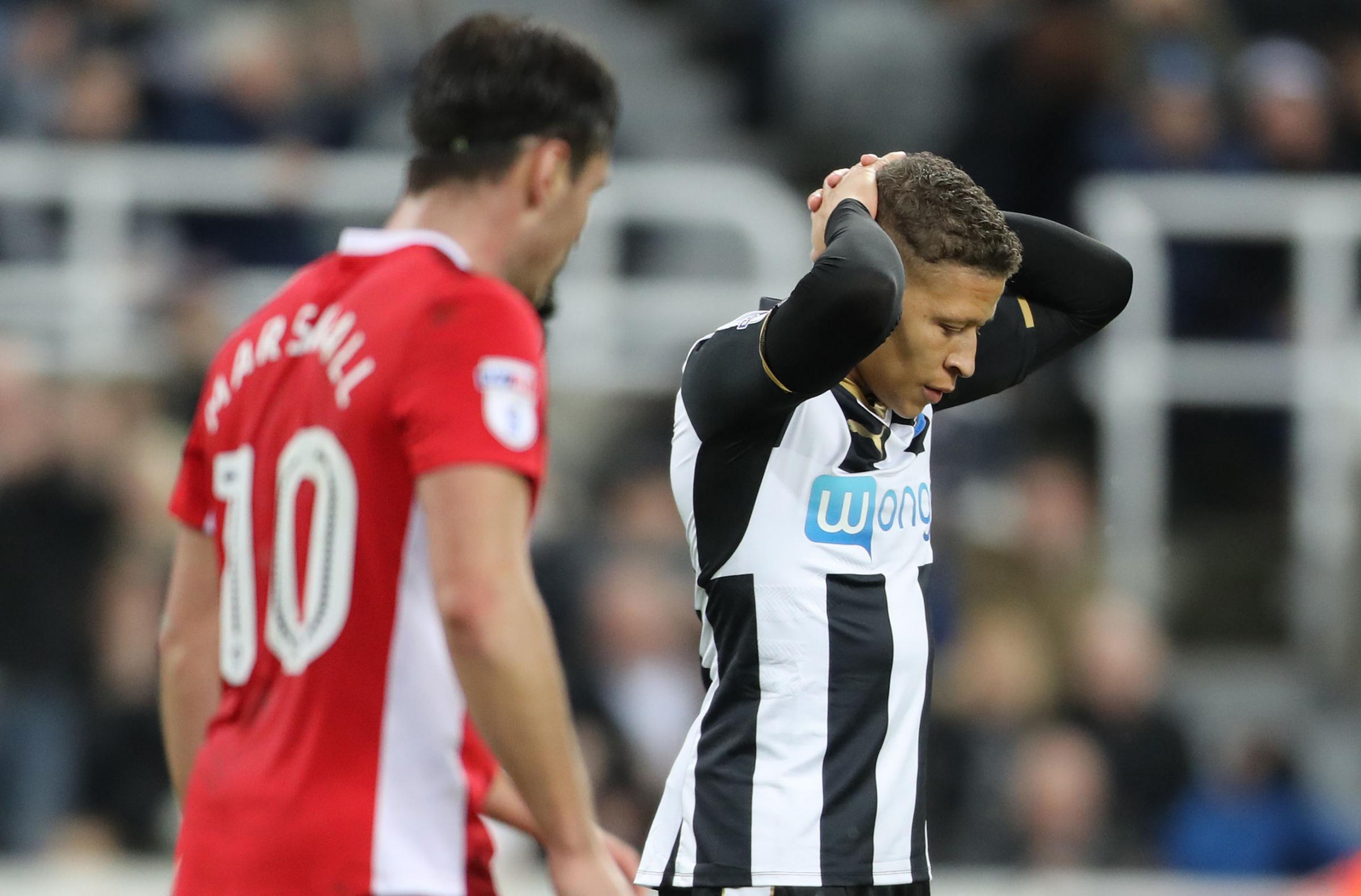 Image result for dwight gayle newcastle sad
