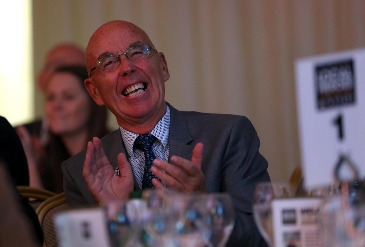 A regular at the awards, former World Cup referee George Courtney at the ceremony. Picture: CHRIS BOOTH