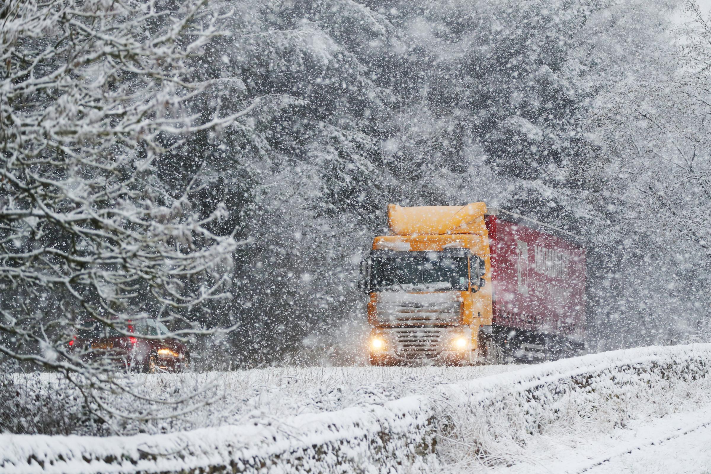 Heavy snowfall hits region causing disruption on roads