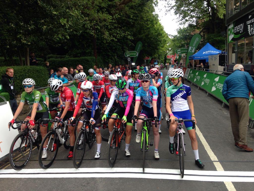 Women riders get ready for the Tour Series race in Durham. Picture: Gavin Engelbrecht