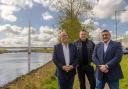 Global founders Terry Lewis, Mike Mead and Gary Luther outside the firm’s new Sunderland office.