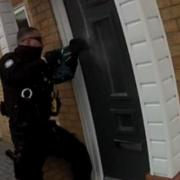 Police carried out a raid in Bishop Auckland this morning