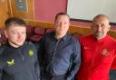 Jordan Wragg, with Gavin Foster and Lee Crosby at the North East Knife Crime Taskforce meeting