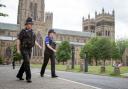 Officers on patrol at Durham Cathedral