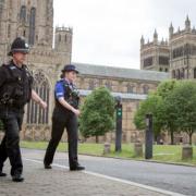 Officers on patrol at Durham Cathedral