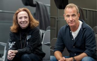 Actors Melanie Hill and Robson Green