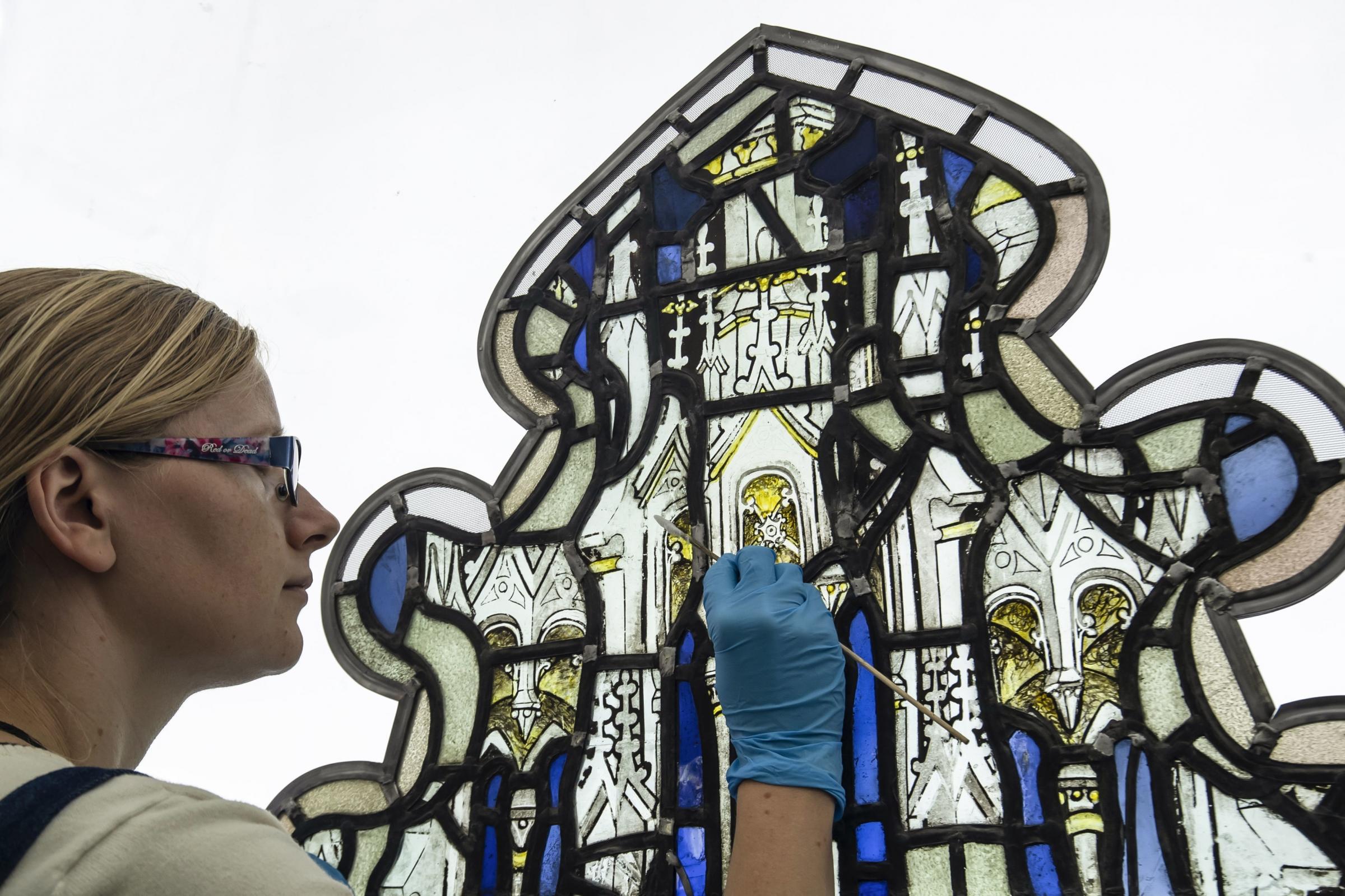 Upper-tier York Minster windows undergo first-time restoration
