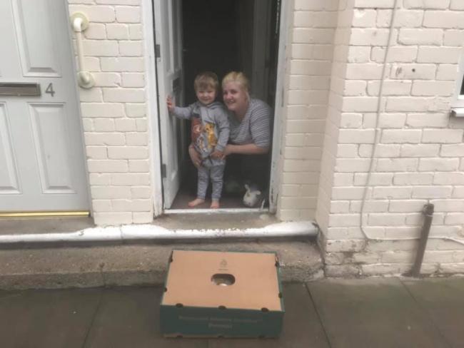 Essential packages were delivered by Linx Hemlington to families during lockdown