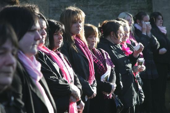 PINK TRIBUTE: Family and friends wear pink in celebration of Chloe Clark’s life
