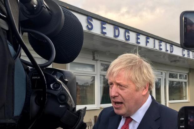 Boris Johnson at Sedgefield Cricket Club