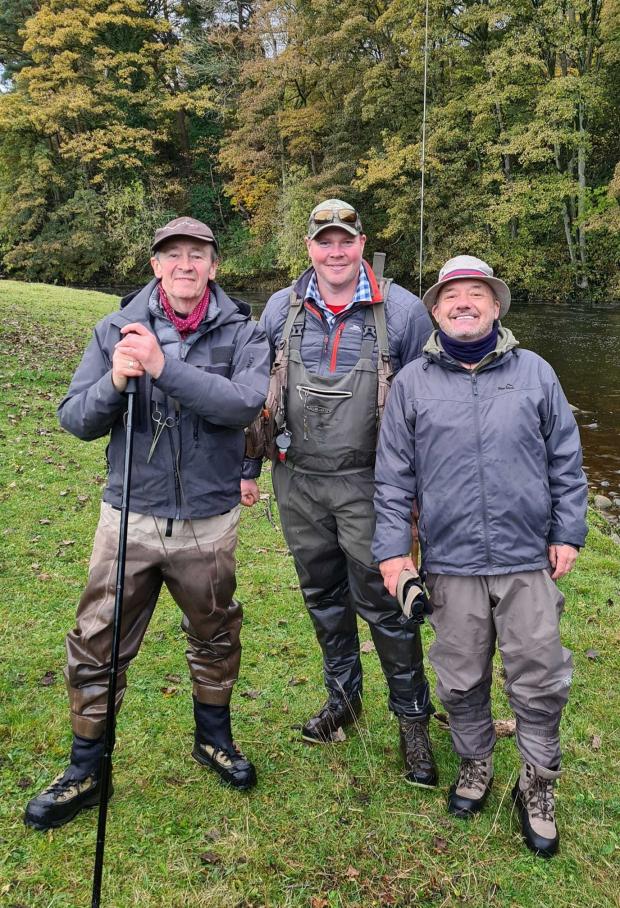 The Northern Echo: Paul Whitehouse, Olly Shepherd and Bob Mortimer. Mr Shepherd of Fly Fishing North Yorkshire organised the fishing spots on the rivers. 