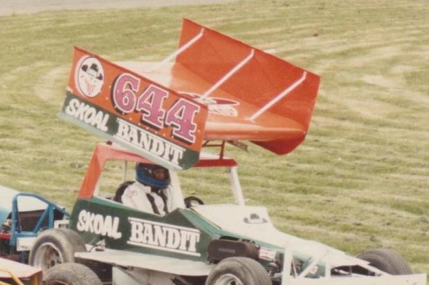 Promotional images of a young Paul Broatch when he joined the Skoal Bandits F2 Team in action in the 644 car