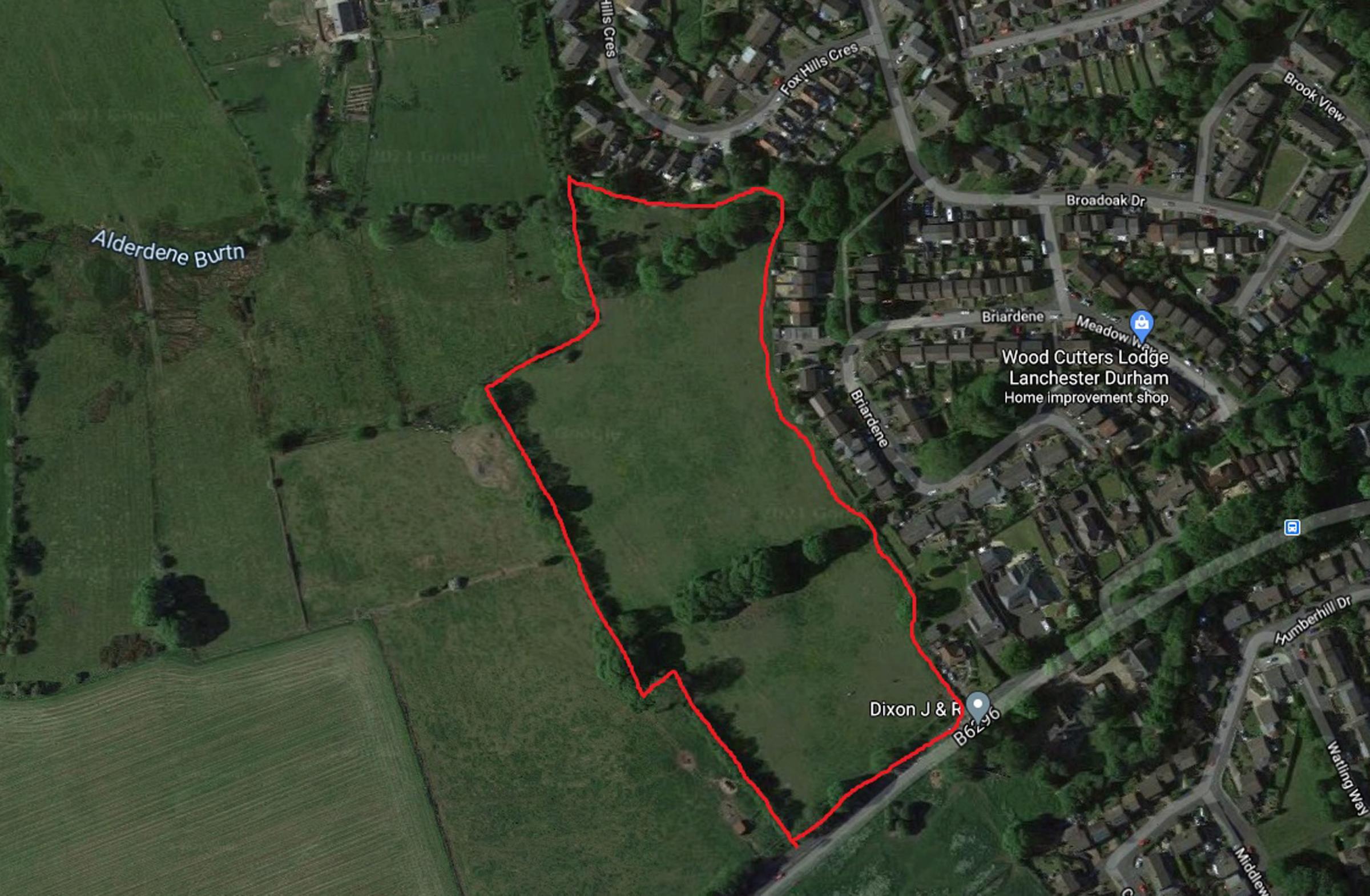 A rough outline of where the housing will be built. Picture: GOOGLE