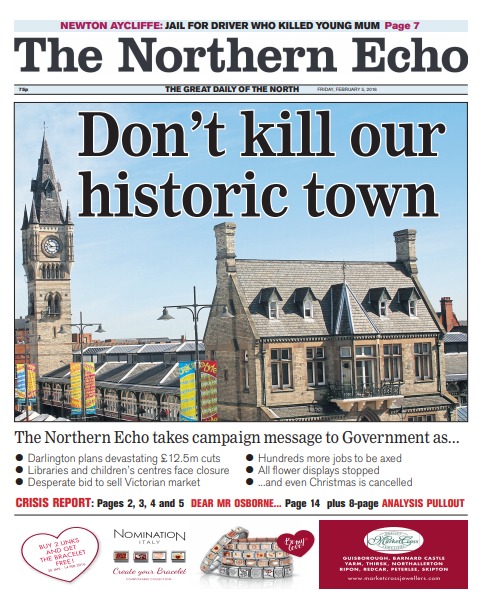 The Northern Echo’s report on the cuts to Darlington town centre