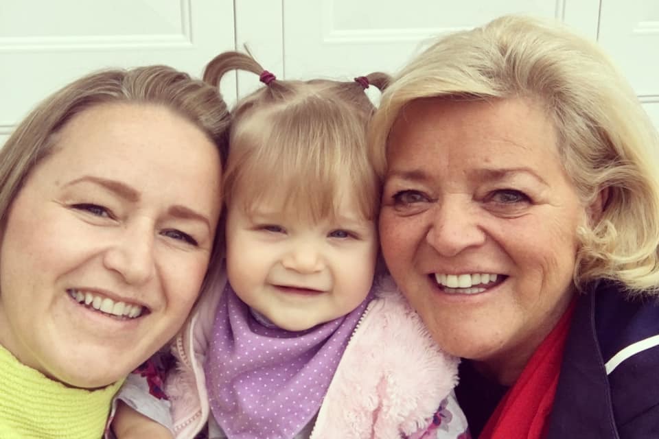 Isabel McIlwaine with daughter Amber and granddaughter Iris
