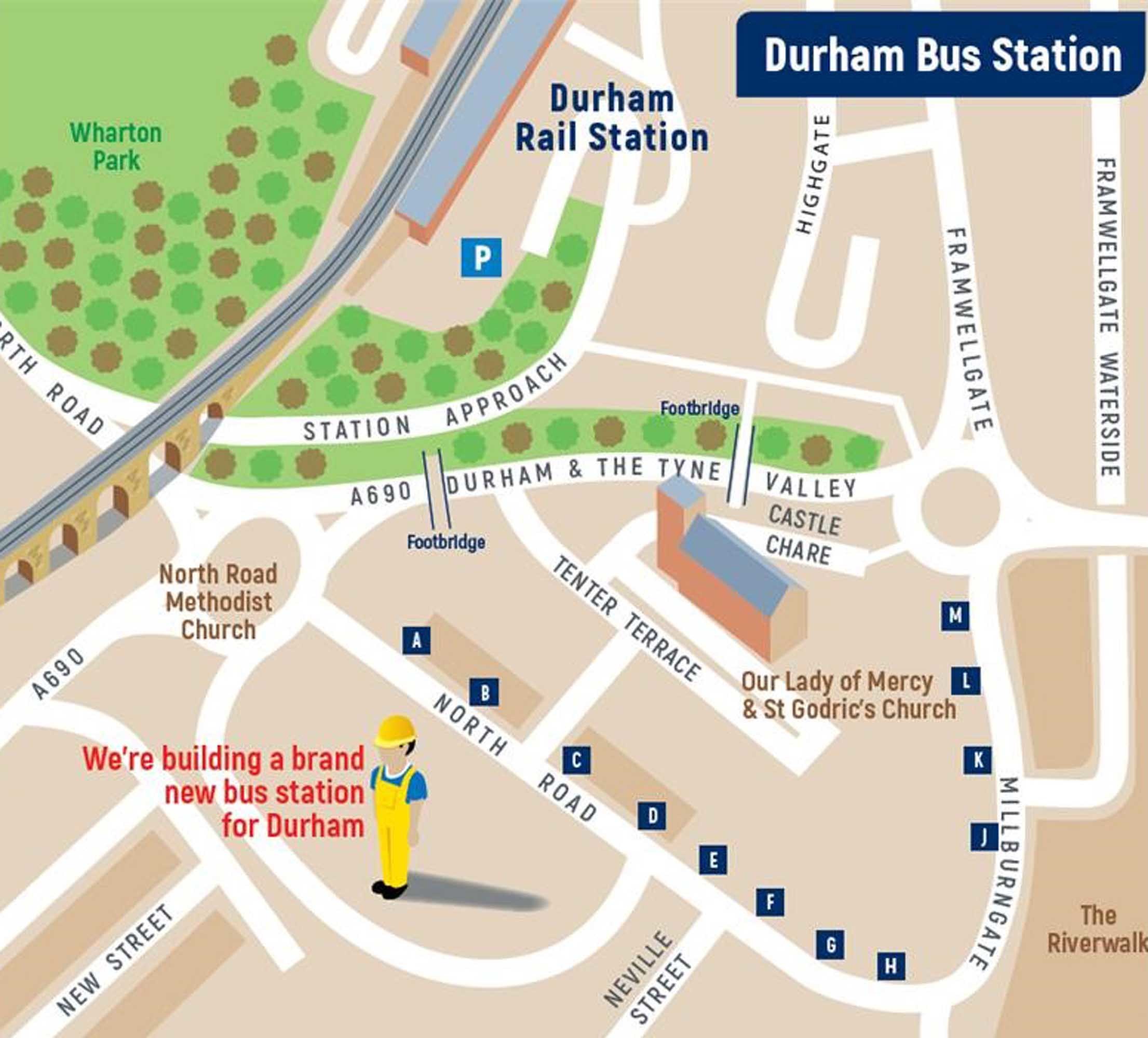 Durham County Council bus stop maps