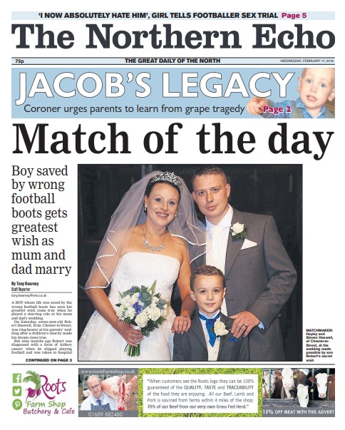 The Northern Echo’s report on the magical wedding