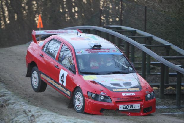 Charlie Payne and co-driver Craig Thorley negotiate the Lightwater stage in their Mitsubishi in 2008 Picture: IAN HARDY