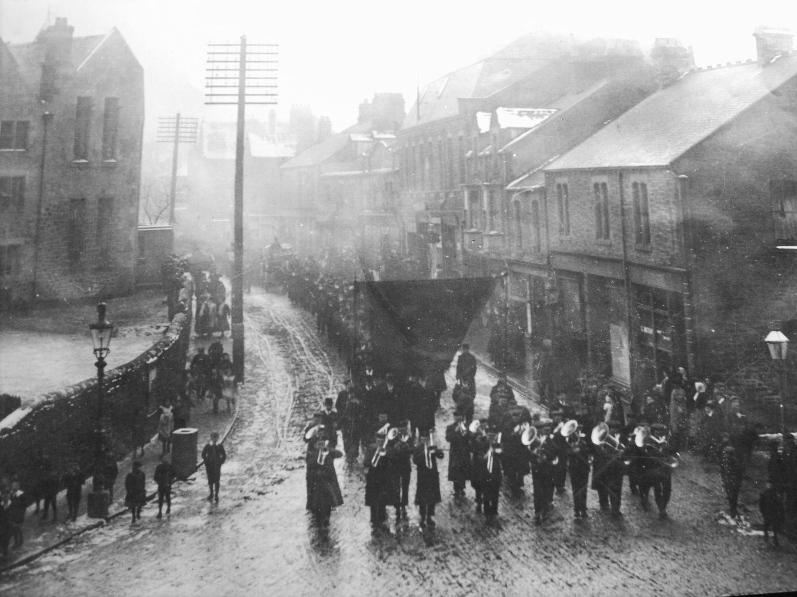 FUNERAL: Funeral of victims of Stanley pit disaster.