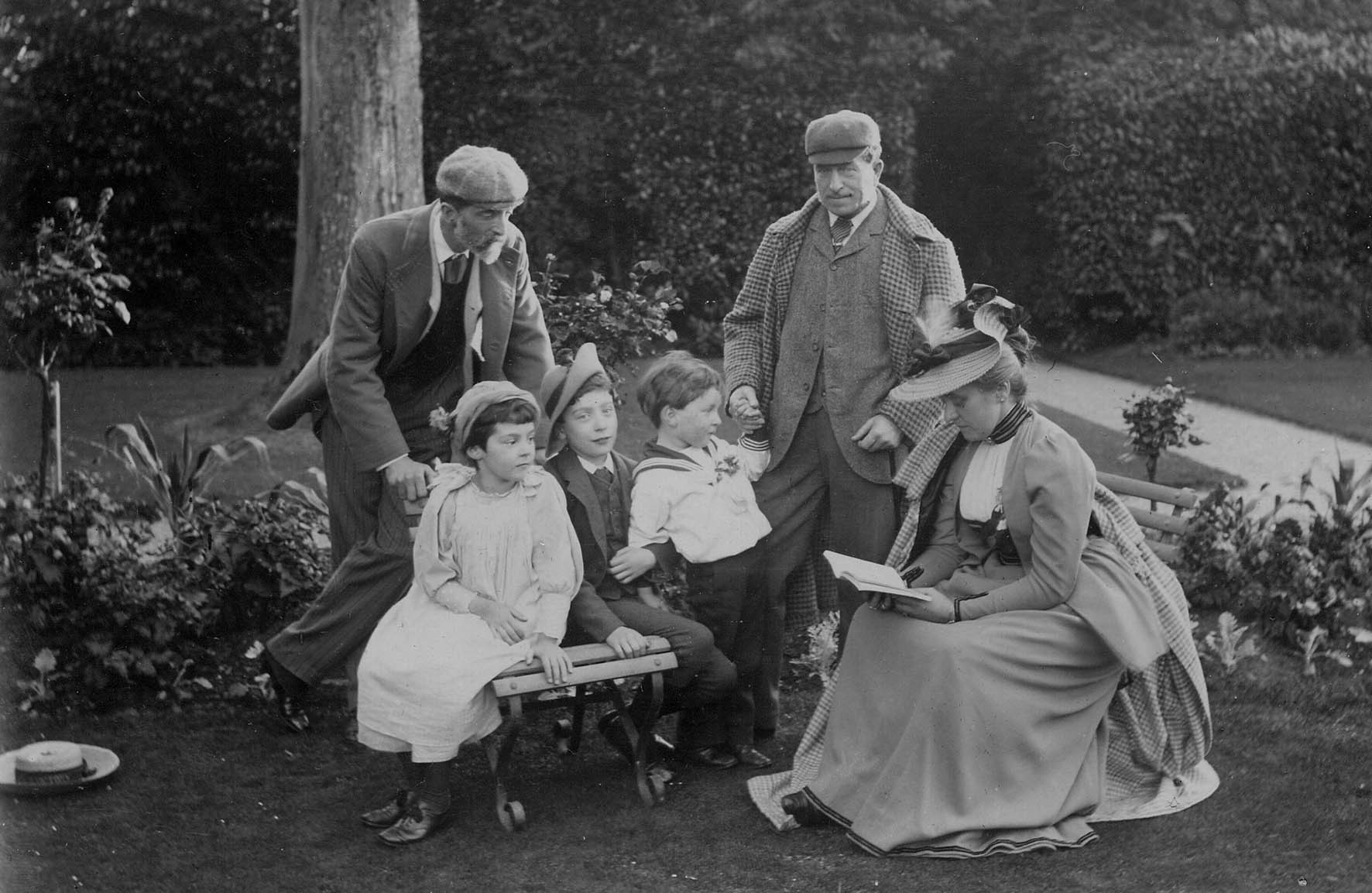 Bridget Talbot, front left, as a child with her family