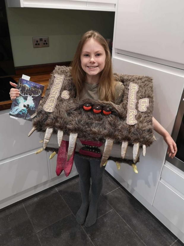 The Northern Echo: Photo via the Worcester News shows one young girl dressed as the Monster Book of Monsters.