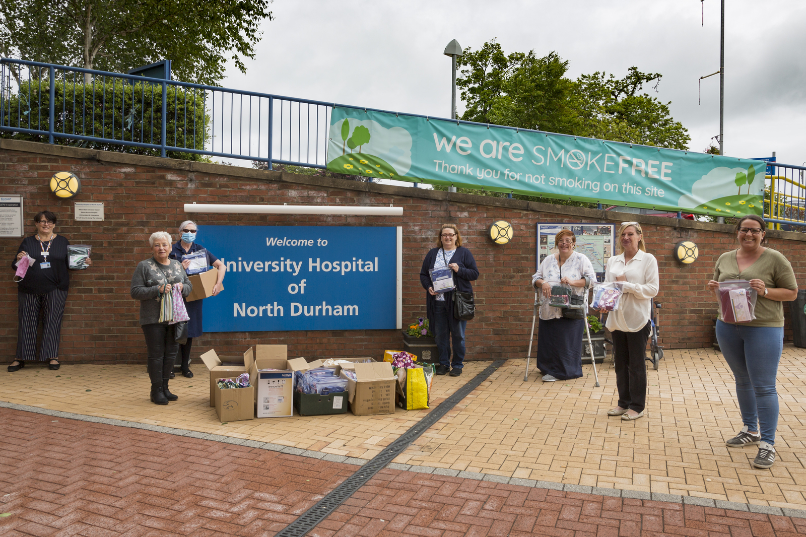 11 June 2020: Glenroyd House volunteers handing over PPE to University Hospital, Durham