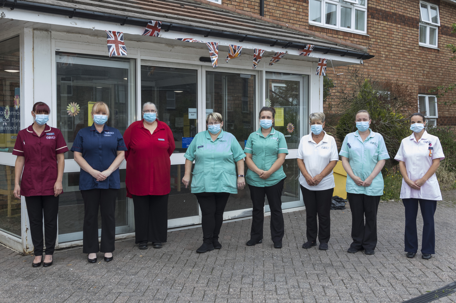 15 June 2020: Brockwell Court Care Home staff in Consett