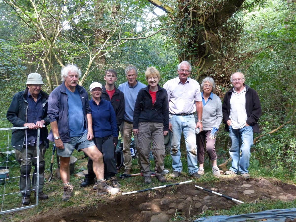 Members of the Northern Archaeology Group dig team at the site near Ebchester