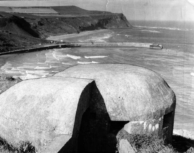 The Northern Echo: Skinningrove beach where, 6,000 years ago, the salt-making process may have begun. The 1880s jetty, which fed the ironworks, obviously wasn't there in those days, and now was the interestingly-shaped Second World War pillbox in the foreground. This