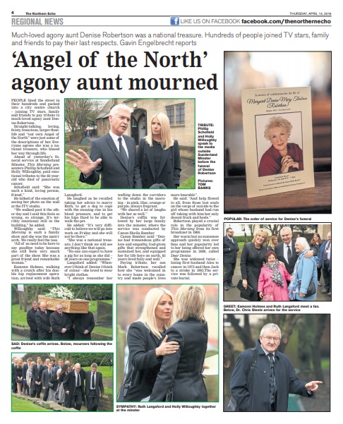 The Northern Echo’s report on the death of Denise Robertson