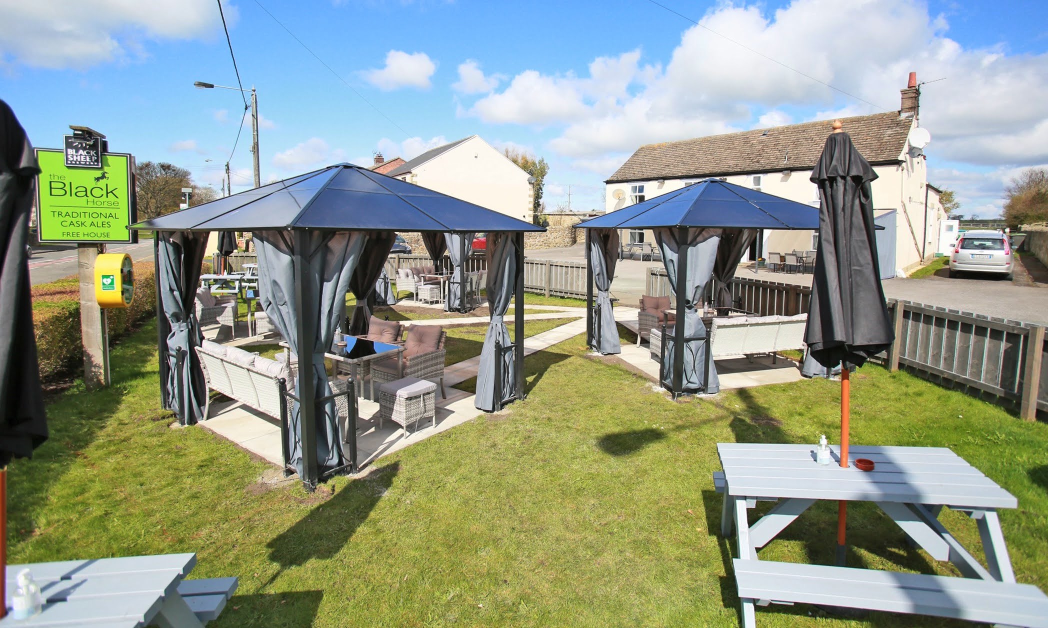 The Black Horse in Ingleton has a new outdoor garden area ready for pubs opening on Monday Picture: SARAH CALDECOTT