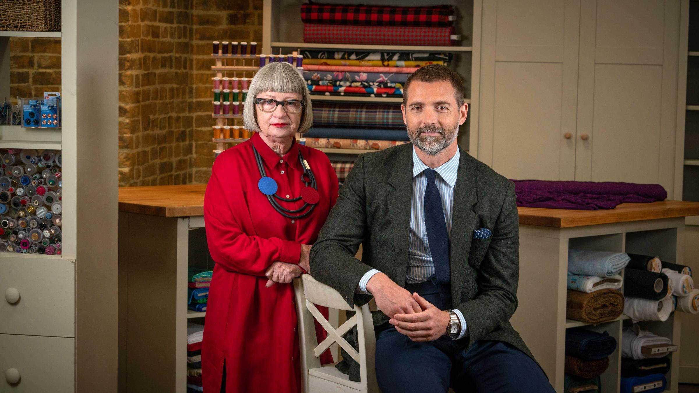 Esme Young and Patrick Grant – The Great British Sewing Bee judges