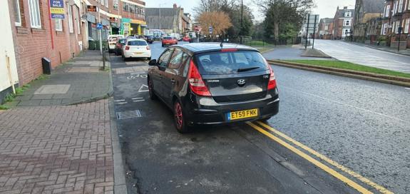 The Northern Echo: Residents say cars are parked on the cycle lane and footpath on an almost daily basis The Northern Echo: Residents say cars are parked on the cycle lane and footpath on an almost daily basis